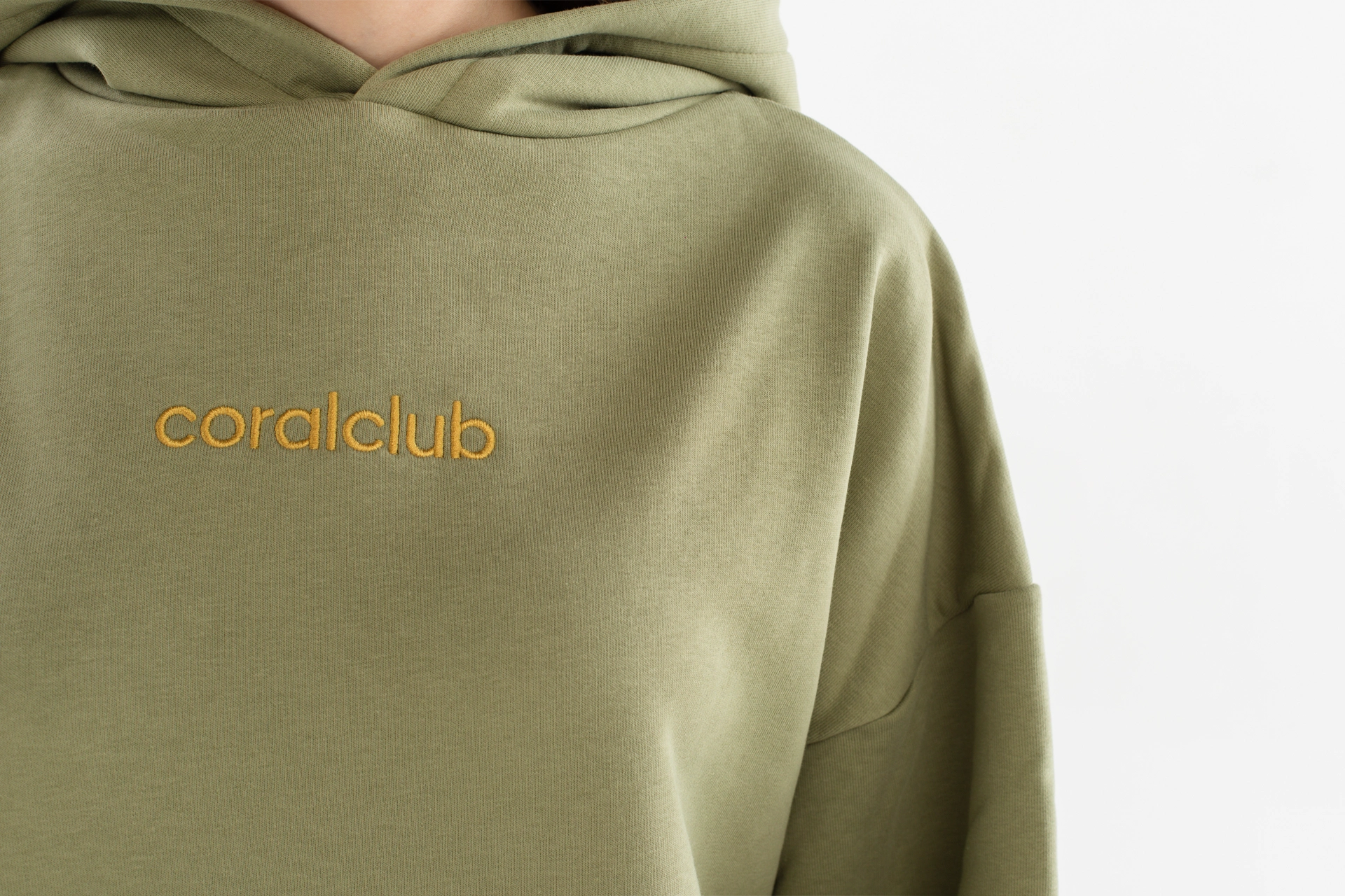 Худи женская удлинённая, оливковая